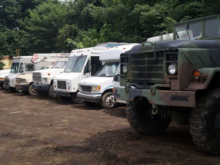 Junkyard with Used Trucks in Philadelphia